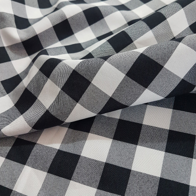 בד ברלינגטון משבצות שחור לבן