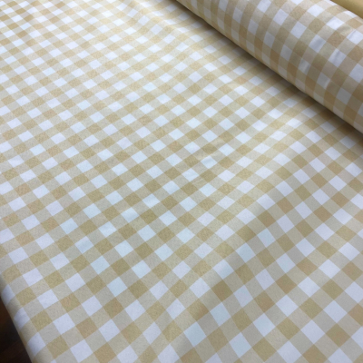 בד ברלינגטון משבצות בז׳ לבן