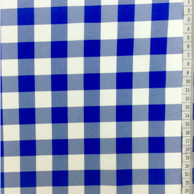 בד ברלינגטון משבצות כחול לבן