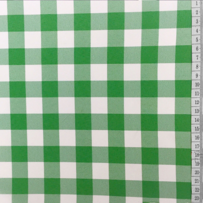 בד ברלינגטון משבצות ירוק לבן