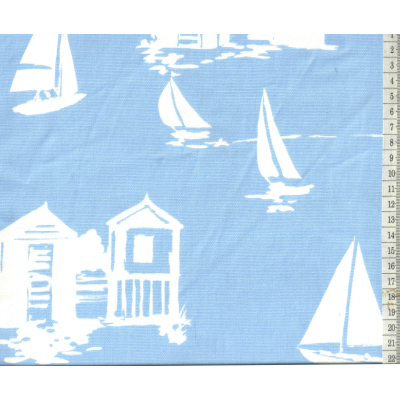 בד קנבס תכלת סירות