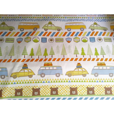 בד קנבס 'מכוניות בדרכים'