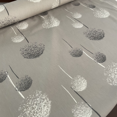 בד קנבס אפור מודפס