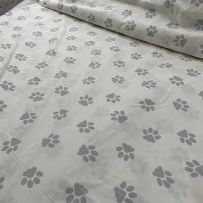 בד כותנה (פרקל) עקבות כלב - רוחב 2.5 מ' 