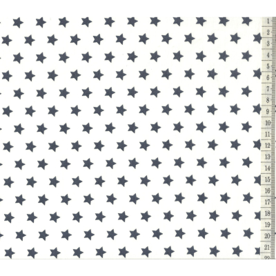 בד כותנה לבן כוכבים