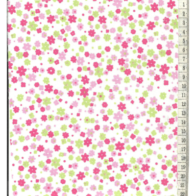 בד כותנה פרחים קטנטנים - רוחב 2.5 מ'