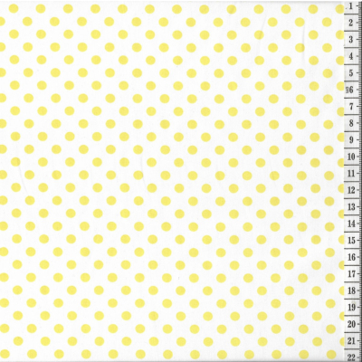 בד כותנה (פרקל) נקודות צהובות - רוחב 2.85 מ'