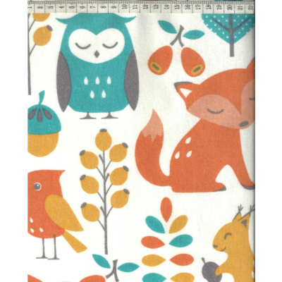 בד פלנל חיות - רוחב 2.80 מ'