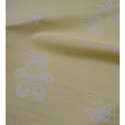 בד ג'קארד צהוב דובונים 