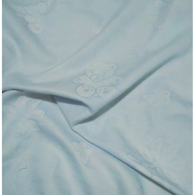 בד ג'קארד תכלת דובונים 