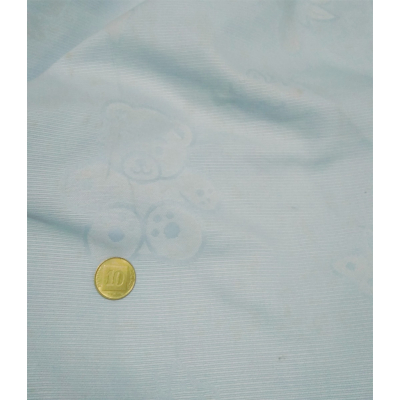 בד ג'קארד תכלת דובונים 