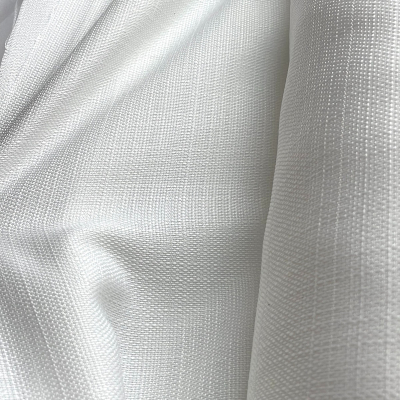 בד דמוי פשתן למפות לבן - רוחב 3 מ'