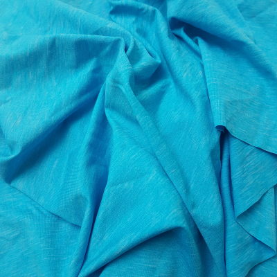 בד לייקרה 140 גר' כחול טורקיז מלאנג'