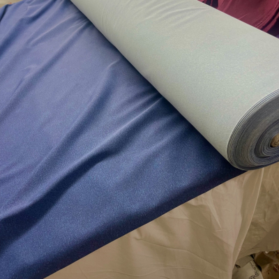 בד לייקרה 250 גר' הדפס ג׳ינס כחול