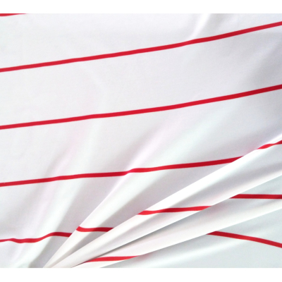 בד לייקרה בגדי ים פסים אדומים