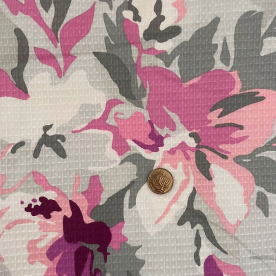 בד פיקה פרחים גדולים - רוחב 2.2 מ'