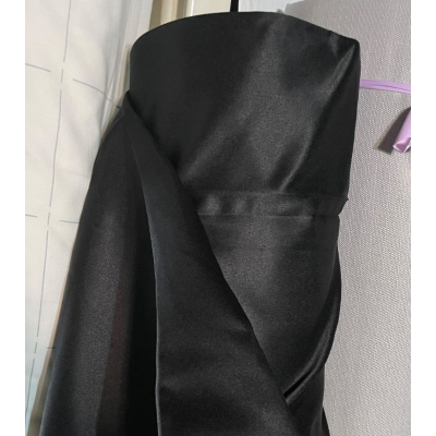 בד סאטן למפות שחור - רוחב 3 מ'