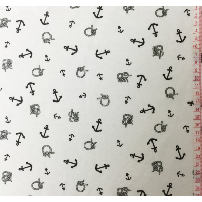 בד סינגל עוגנים שחורים