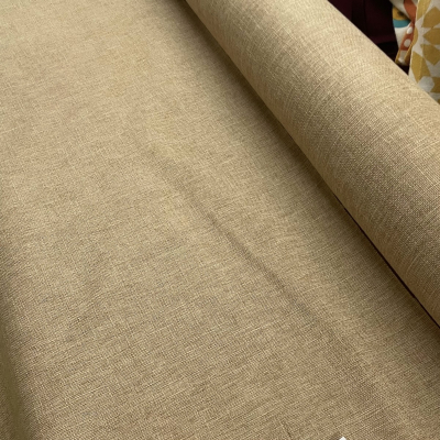 בד ריפוד דמוי פשתן בז׳ חול