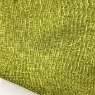 בד ריפוד דמוי פשתן ירוק צהבהב